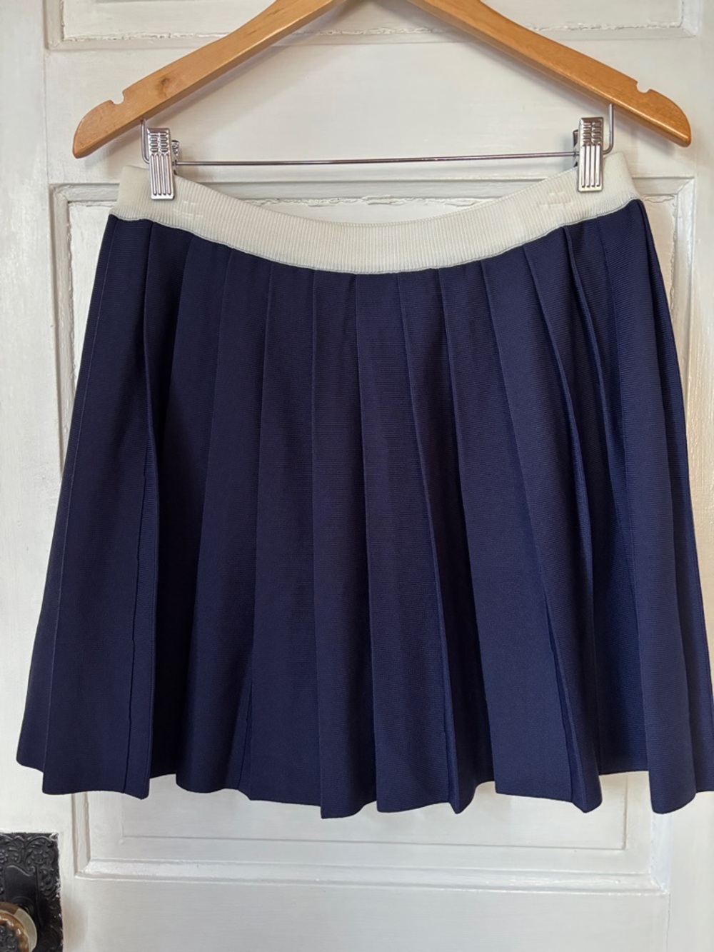 ENGLISH FACTORY PLEATED KNIT SKIRT